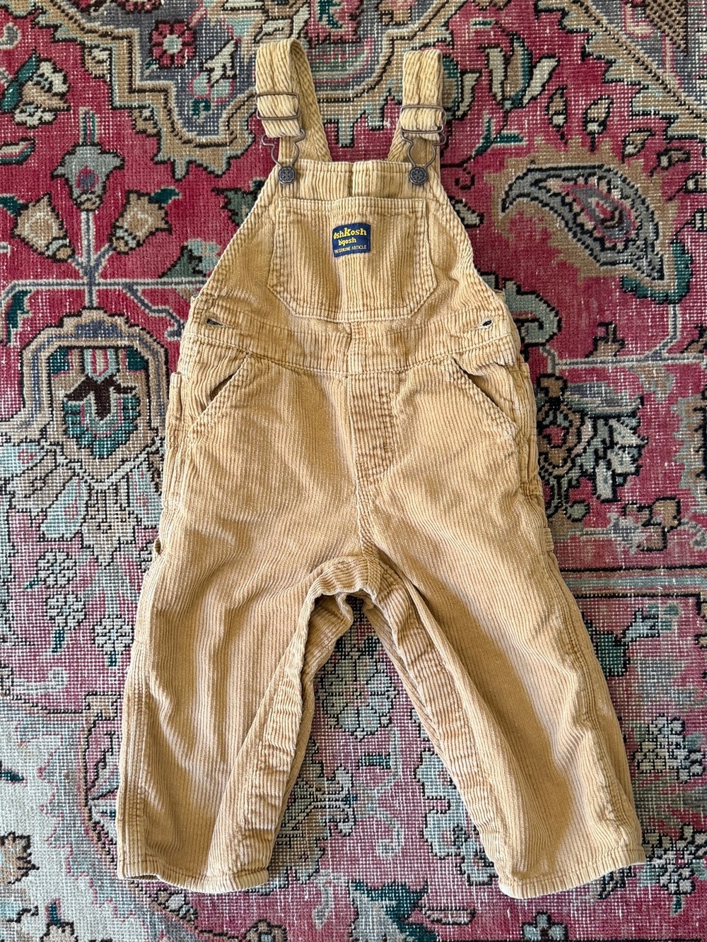OshKosh B'gosh Tan Corduroy Overalls with Front Pocket